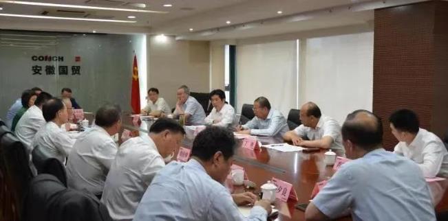 海螺集团党委书记、董事长杨军到安徽国贸调研指导工作